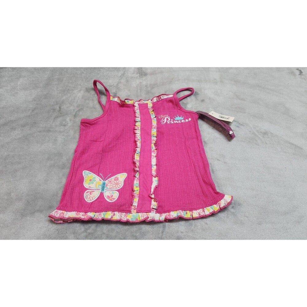 Disney Princess Girls Pink 6X Butterfly Tank Top NWT